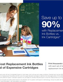 Epson EcoTank ET-2850 Wireless Color All-in-One Cartridge-Free Supertank Printer with Scan, Copy and Auto 2-Sided Printing – Black, Medium